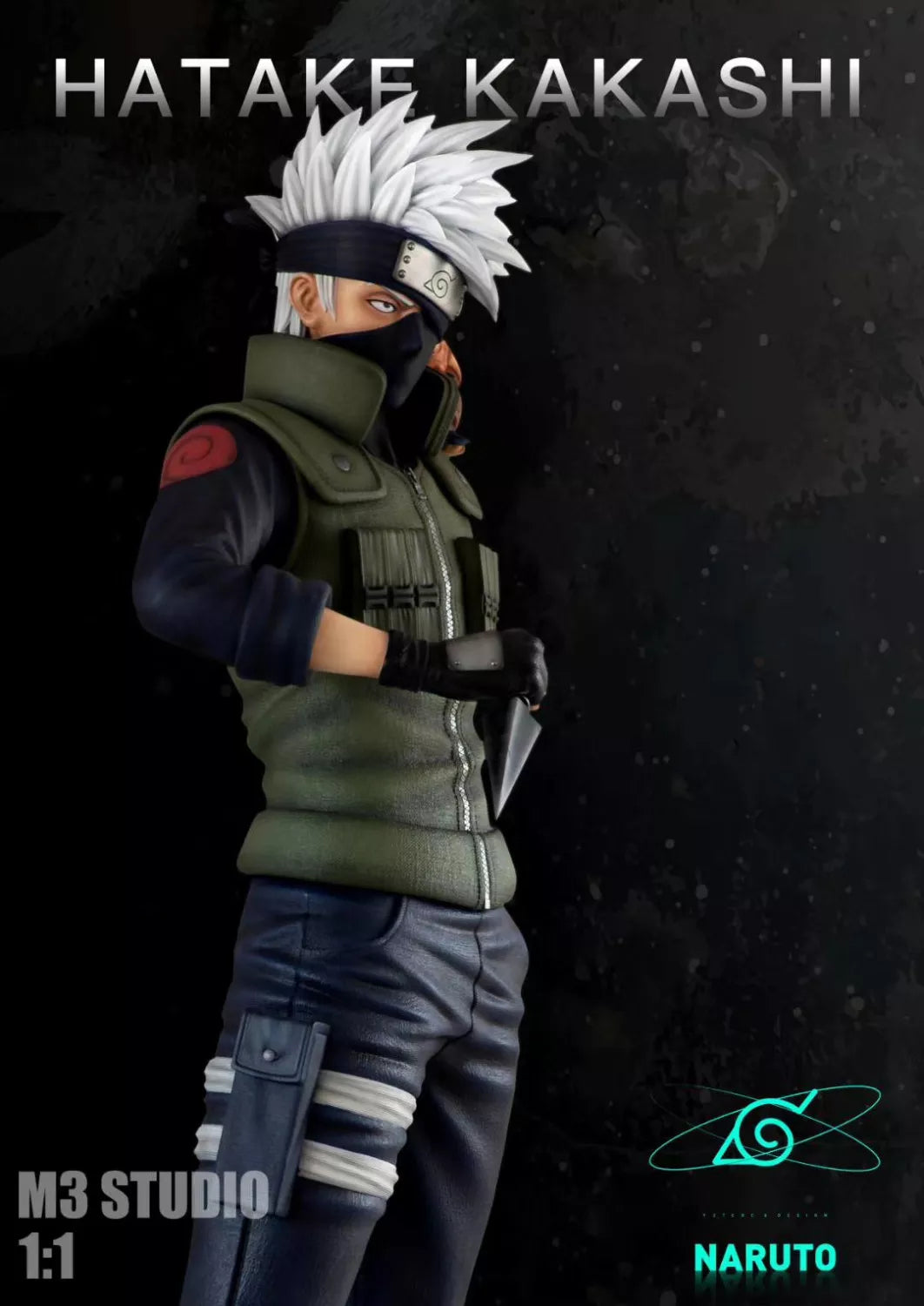 M3 Studio Naruto Hatake Kakashi Life Size Statue - LM Treasures 