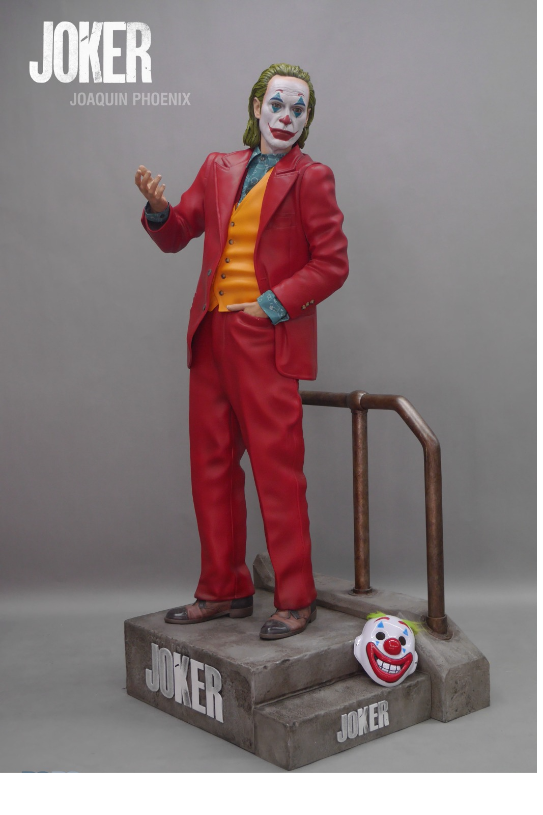 Joker 2019 (Joaquin Phoenix) On Stair Base Life Size Statue - LM Treasures 