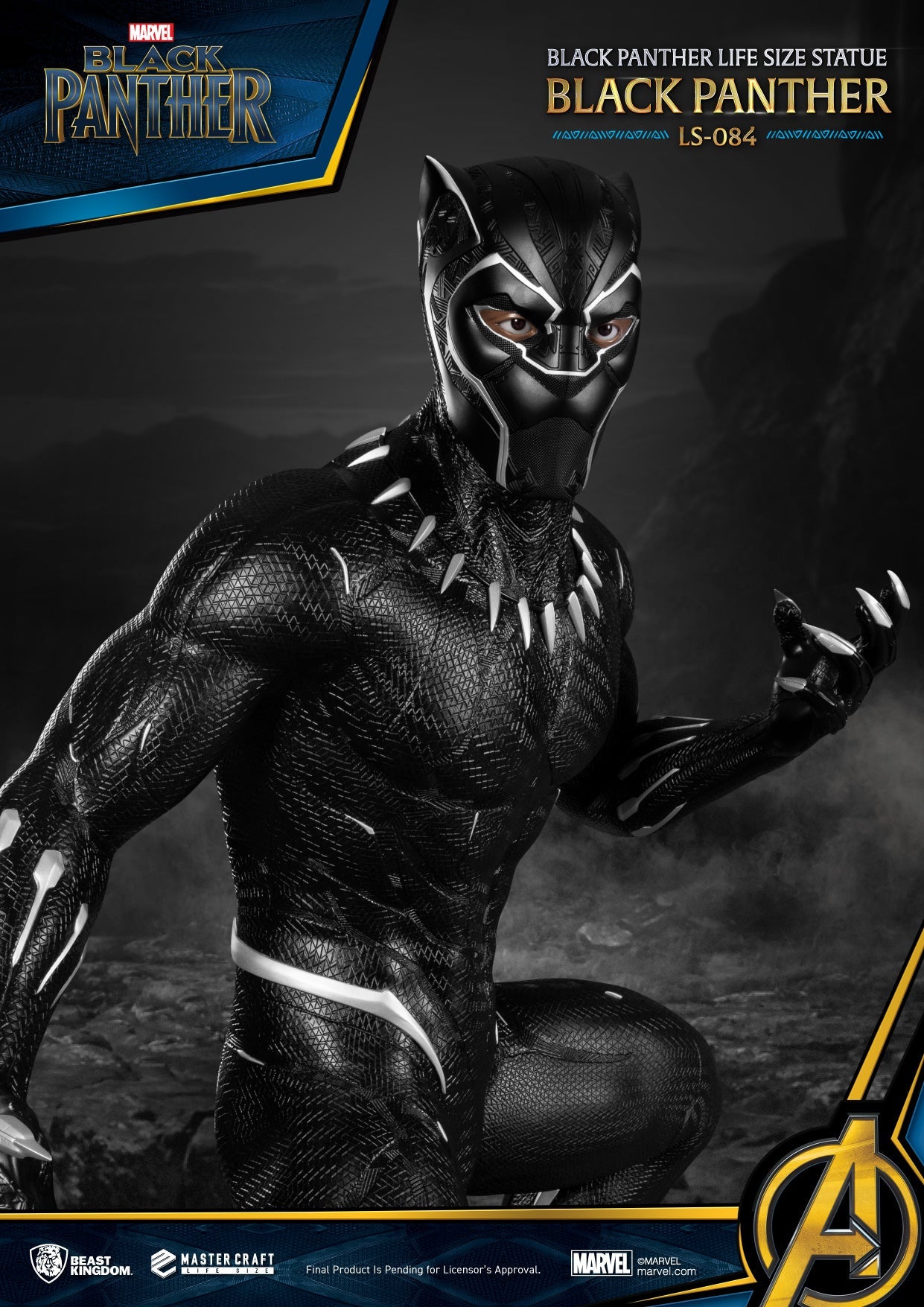 Black Panther Marvel (Chadwick Boseman) Life Size Statue 1:1 - LM Treasures 