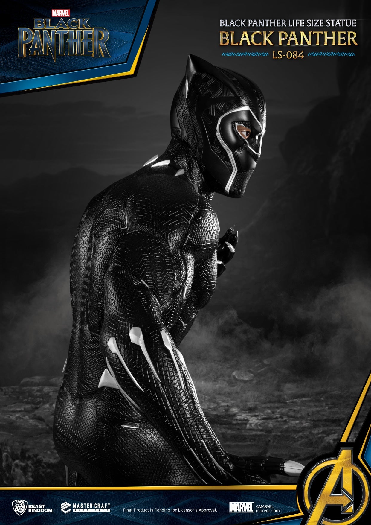 Black Panther Marvel (Chadwick Boseman) Life Size Statue 1:1 - LM Treasures 