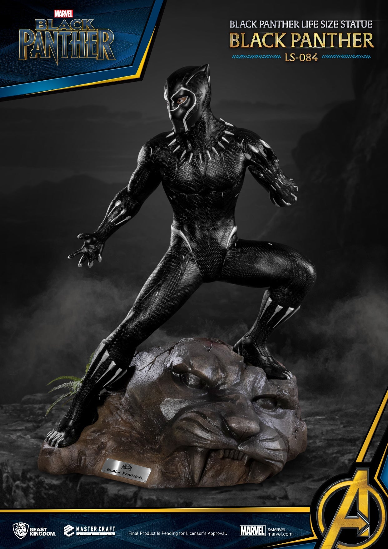 Black Panther Marvel (Chadwick Boseman) Life Size Statue 1:1 - LM Treasures 