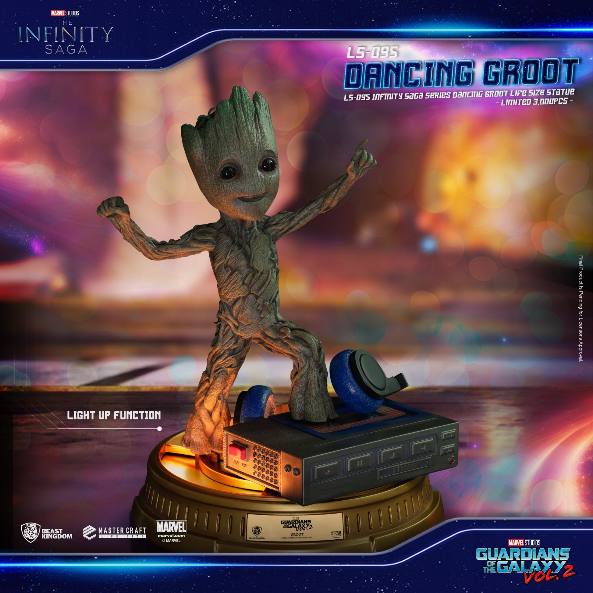 Infinity Saga Series Dancing King Baby Groot 1:1 Life Size Statue - LM Treasures 