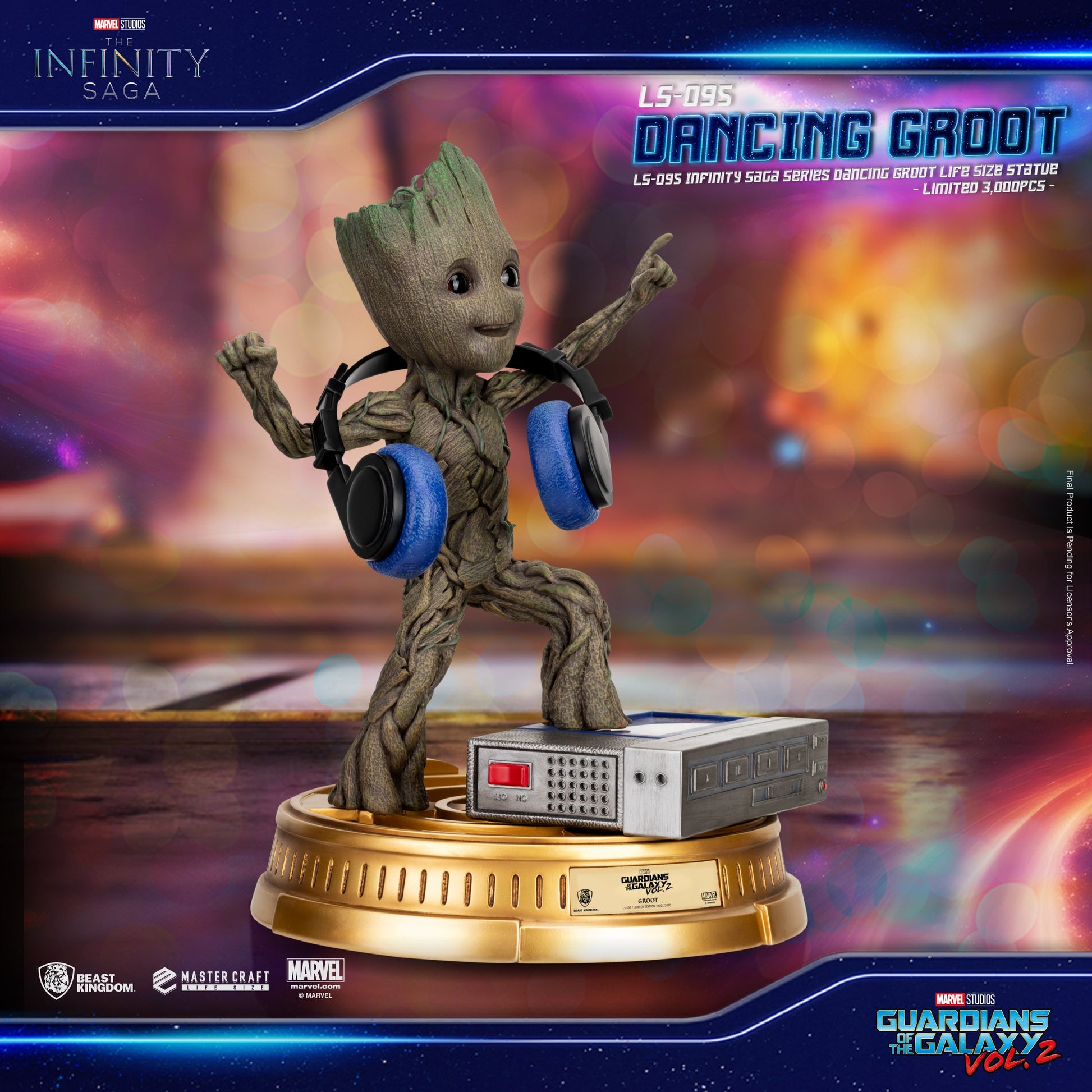 Infinity Saga Series Dancing King Baby Groot 1:1 Life Size Statue - LM Treasures 