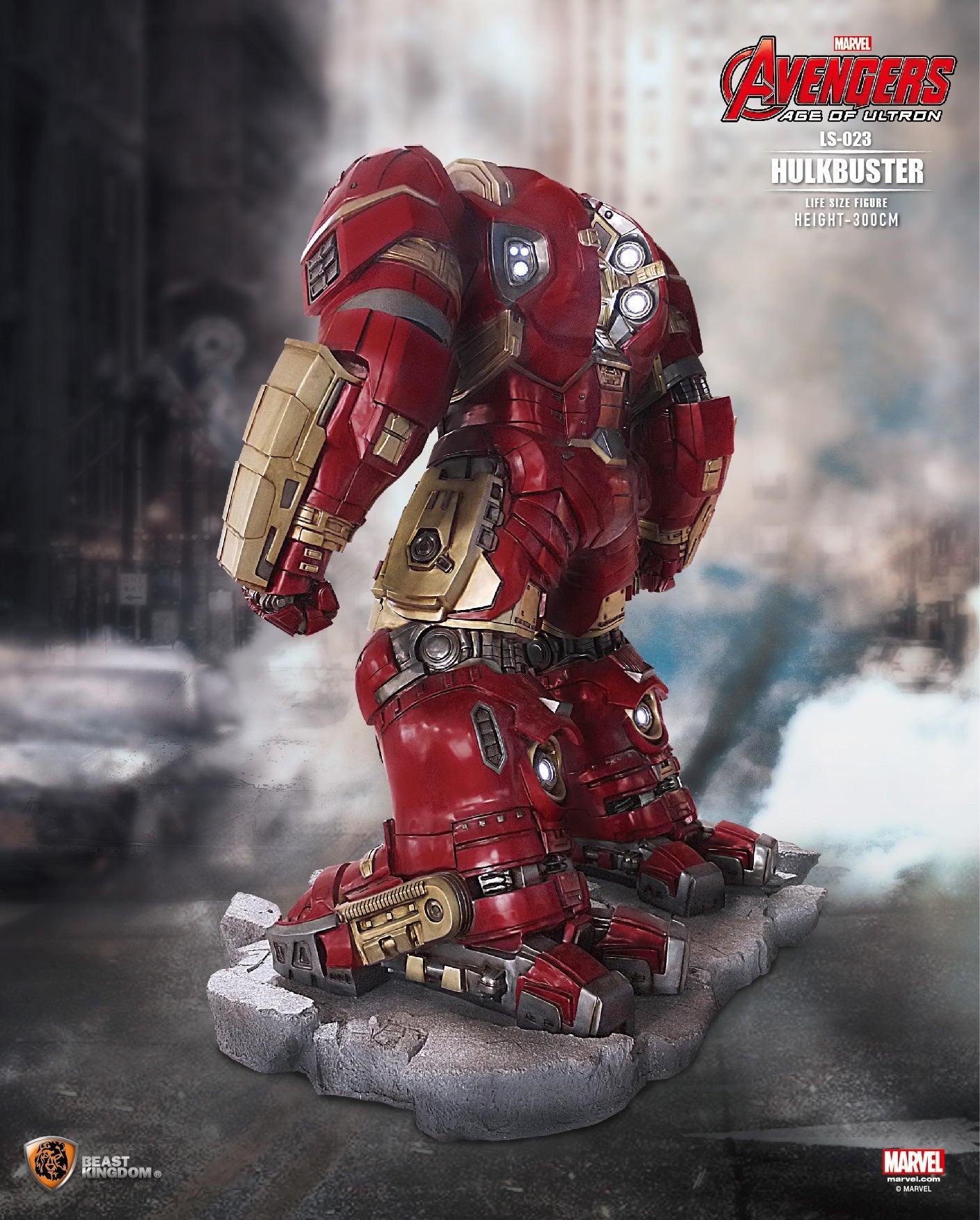 Iron Man Avengers: Age of Ultron Iron Man Mark XLIV Hulk Buster Life Size Statue - LM Treasures 