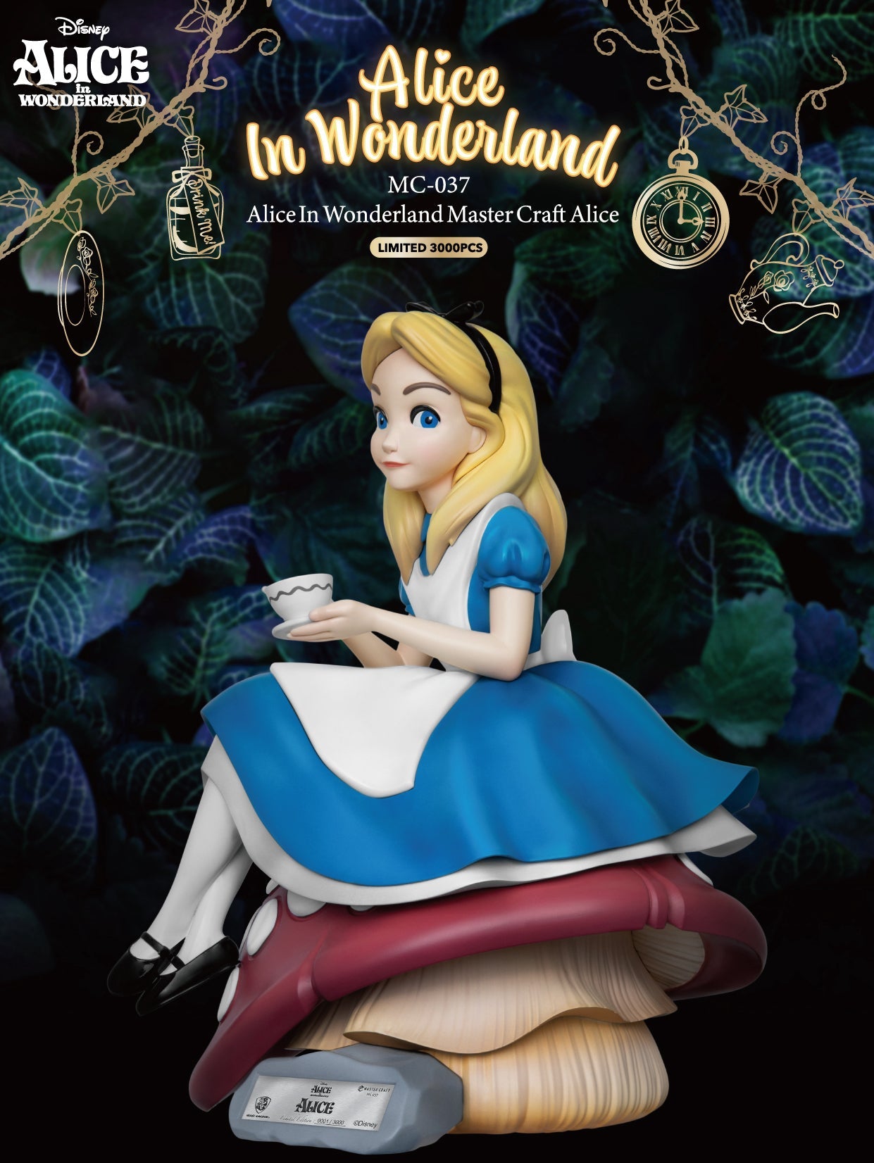 Alice In Wonderland Master Craft Alice Table Top Statue - LM Treasures 