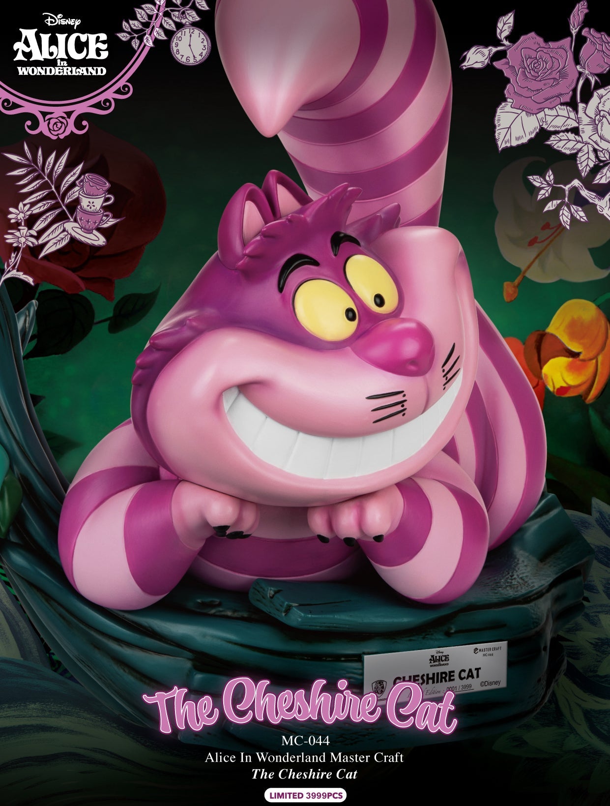 Alice In Wonderland Cheshire Cat Master Craft Table Top Statue - LM Treasures 