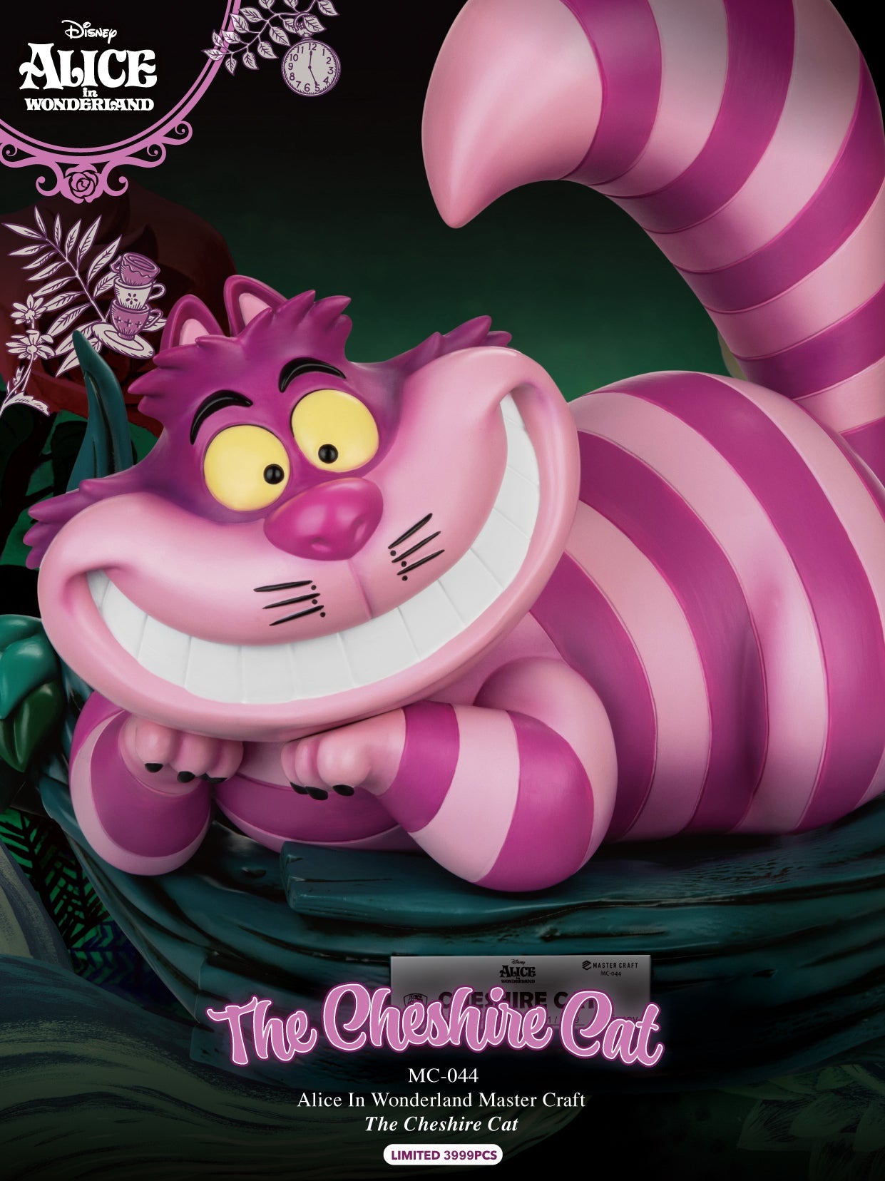 Alice In Wonderland Cheshire Cat Master Craft Table Top Statue - LM Treasures 