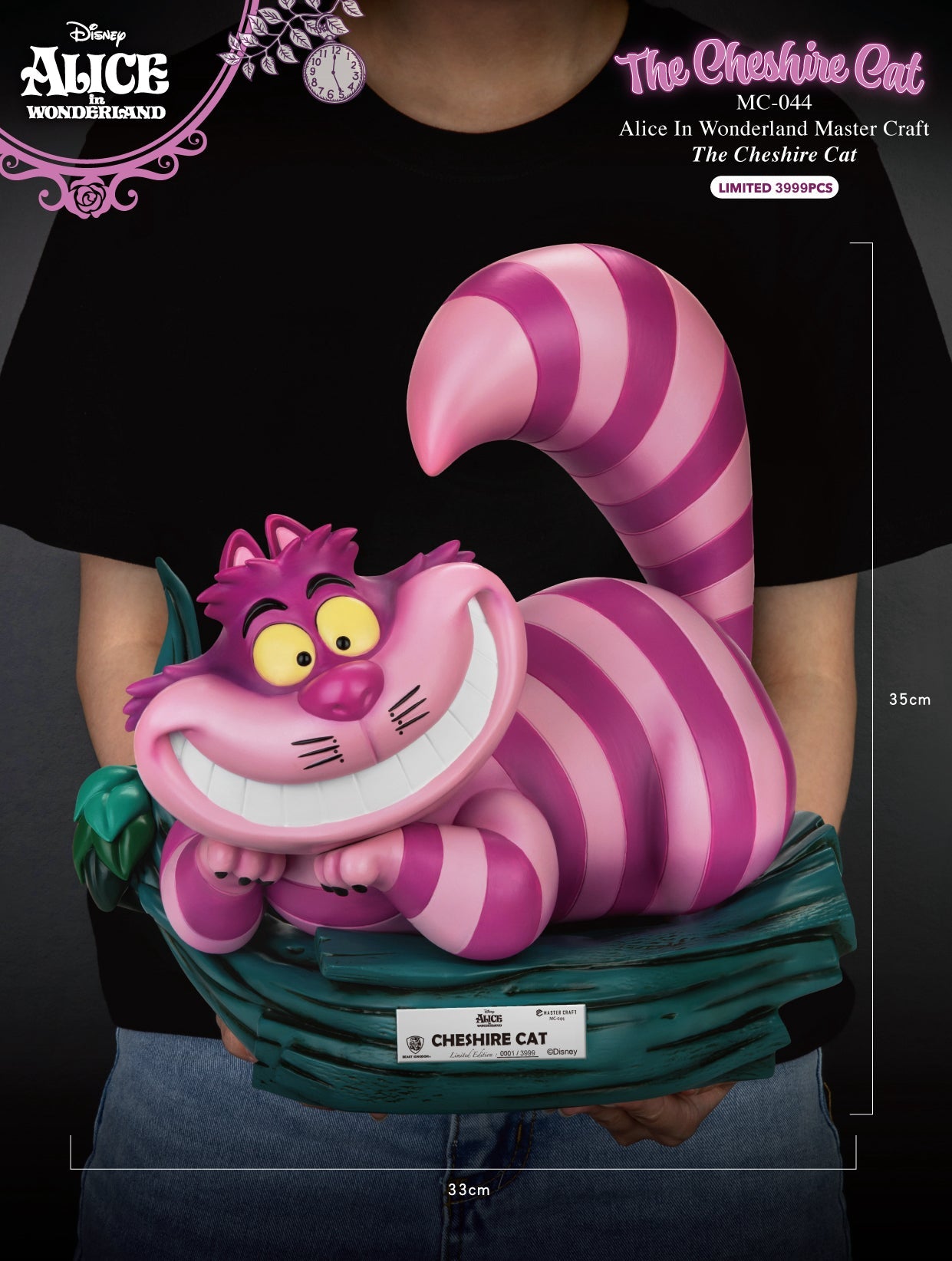 Alice In Wonderland Cheshire Cat Master Craft Table Top Statue - LM Treasures 