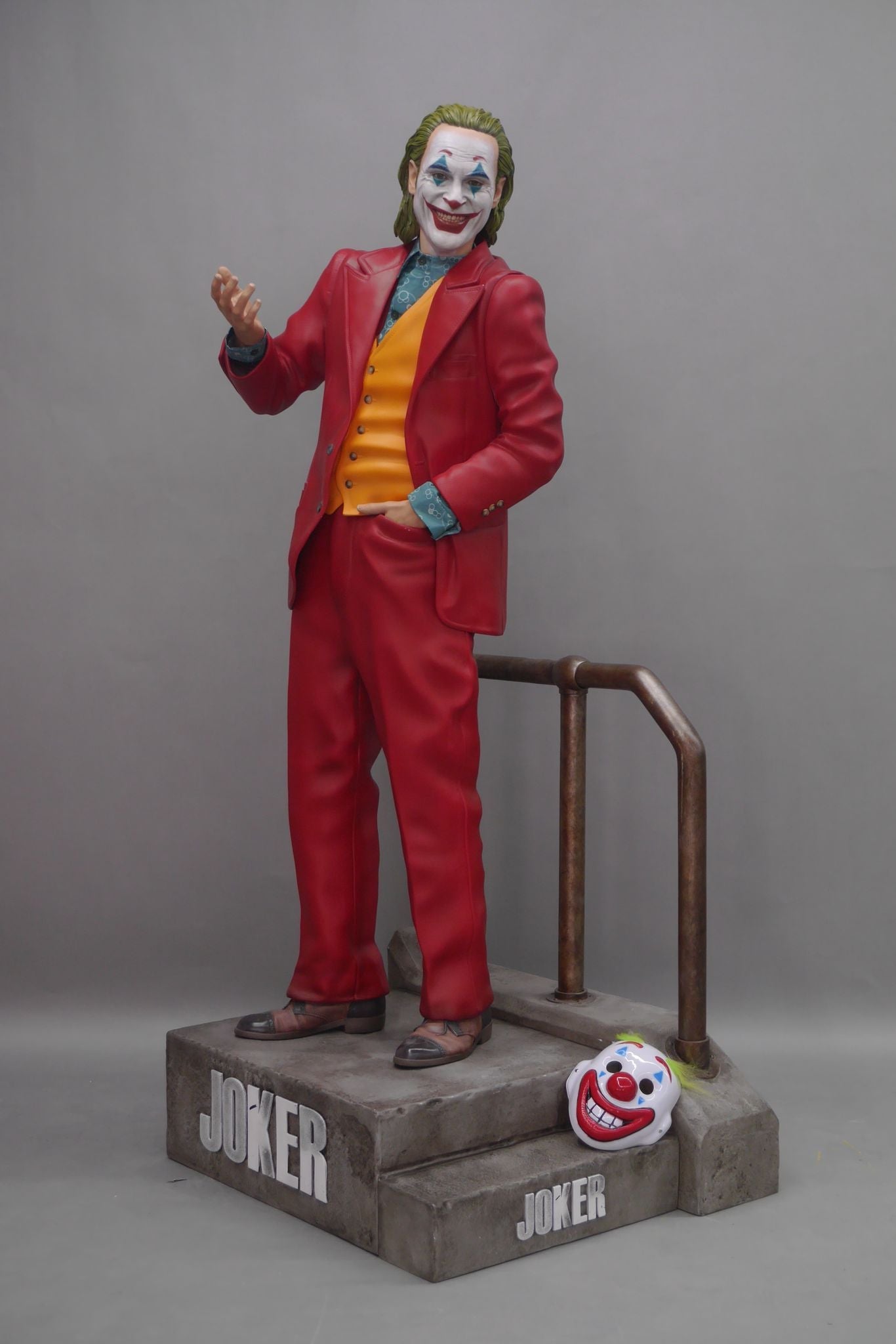 Joker 2019 (Joaquin Phoenix) On Stair Base Life Size Statue - LM Treasures 