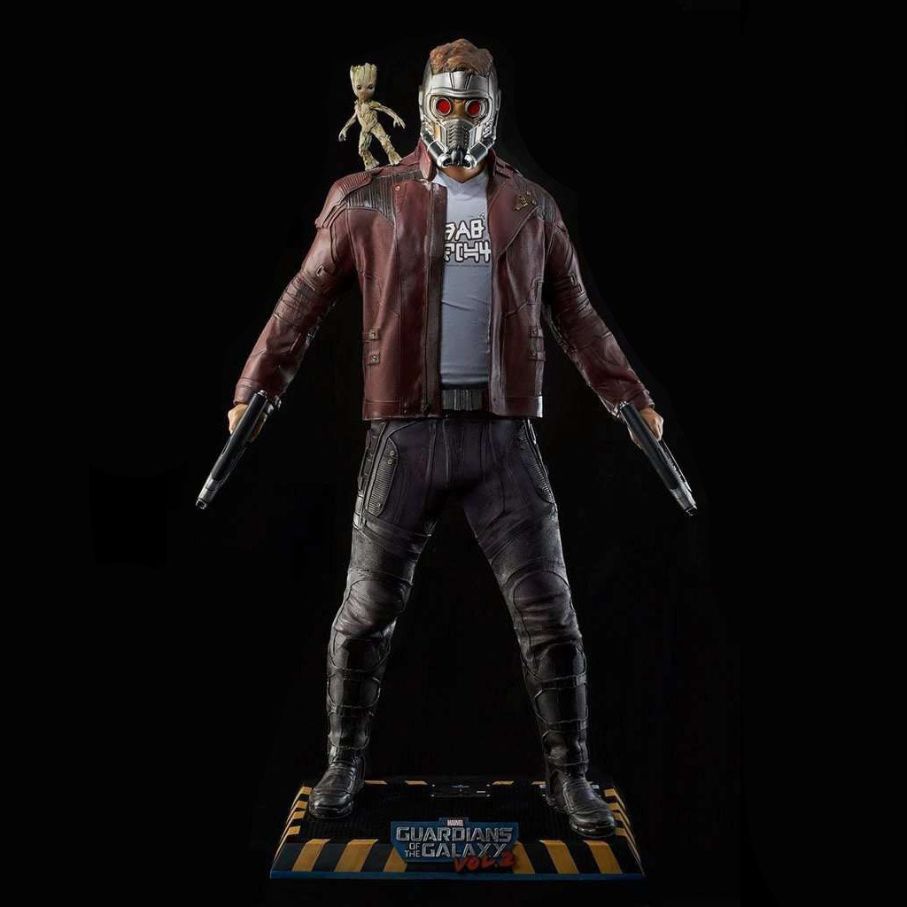 Guardians Of The Galaxy, Vol 2: StarLord & Baby Groot Life Size Statue - LM Treasures 